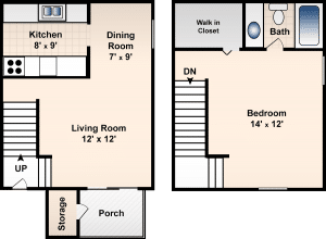 1 Bed / 1 Bath / 722 sq ft / Availability: Please Call / Deposit: $300 / Rent: $780
